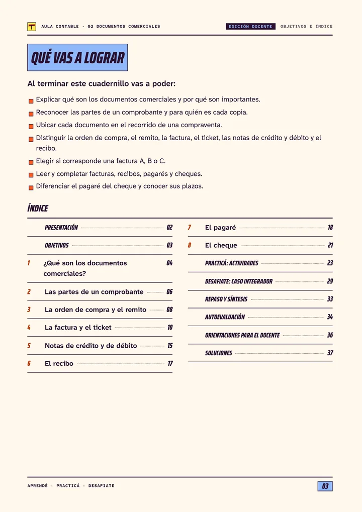 Página 3 de Documentos comerciales, edición docente