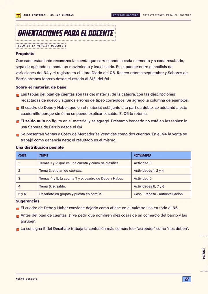 Página 27 de Las cuentas, edición docente
