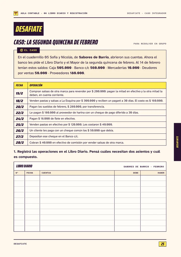 Página 25 de Libro Diario y registración