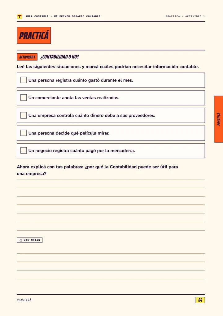 Página 4 de Mi primer desafío contable