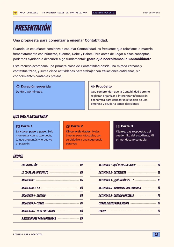 Página 2 de Tu primera clase de Contabilidad