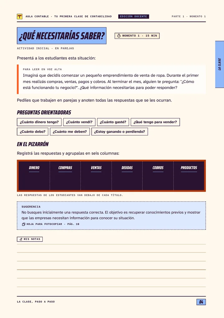 Página 4 de Tu primera clase de Contabilidad