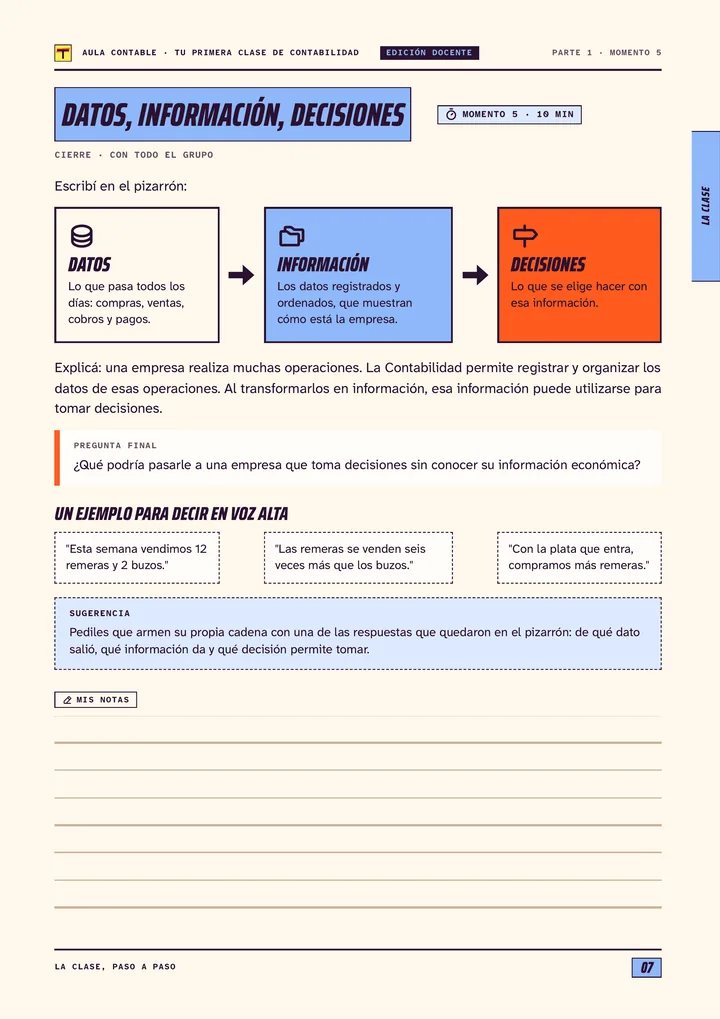 Página 7 de Tu primera clase de Contabilidad