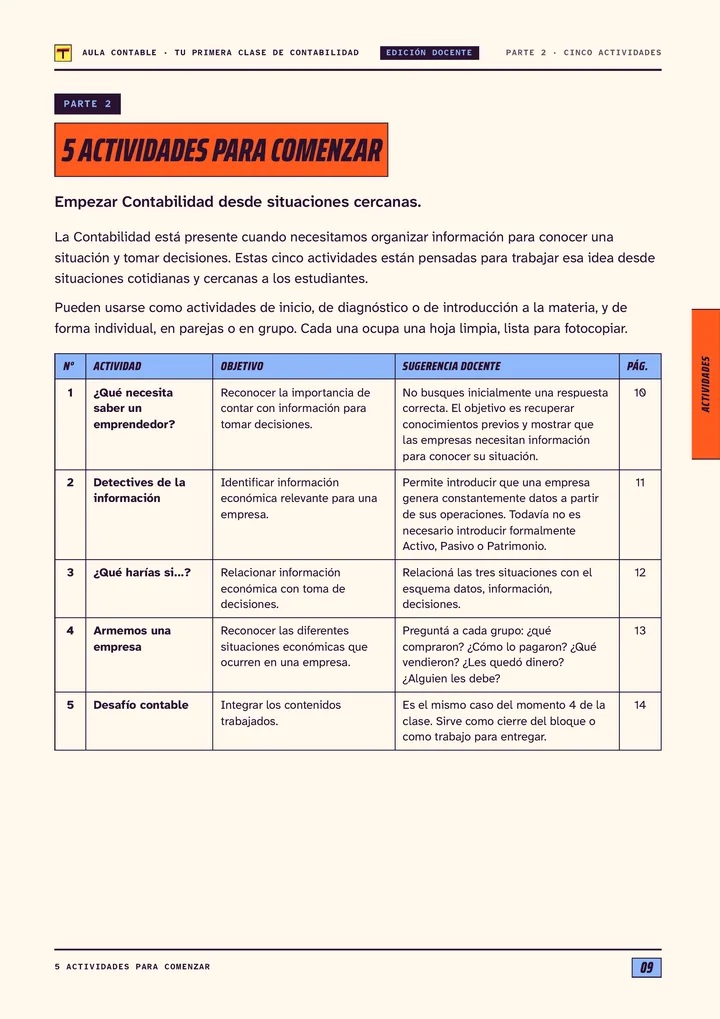 Página 9 de Tu primera clase de Contabilidad