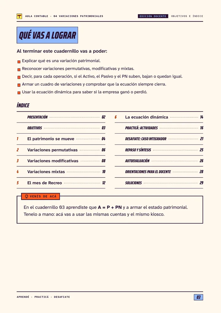 Página 3 de Variaciones patrimoniales, edición docente